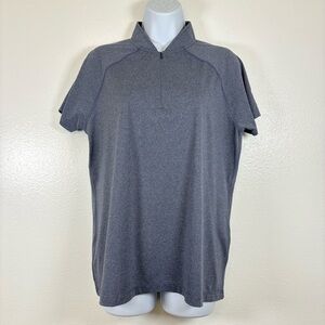 NWT Swannies Golf Quinn Polo Navy Heather Women’s XL 1/4 Zip Performance Top